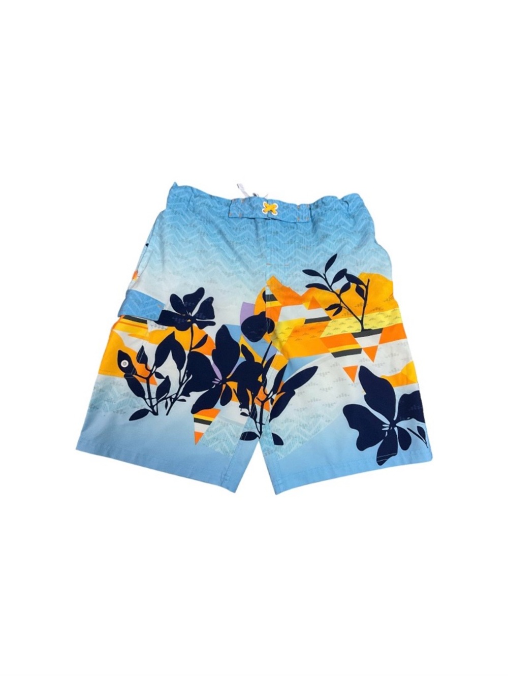 Men's Blue Floral Graphic Swim Shorts